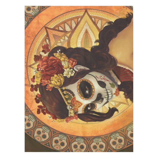 Dia De Los Muertos Sierkussen Tafelkleed (Voorkant)