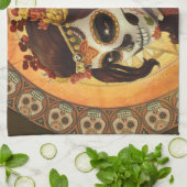 Dia De Los Muertos Sierkussen Theedoek (Gevouwen)