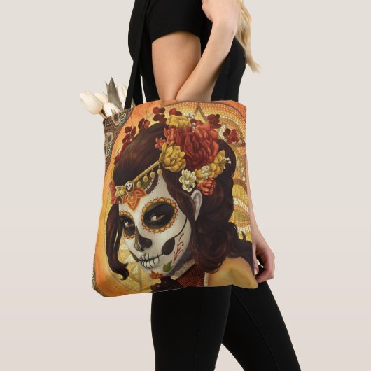 Dia De Los Muertos Sierkussen Tote Bag (Dichtbij)