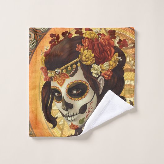 Dia De Los Muertos Sierkussen Washandje (Wasdoekje)