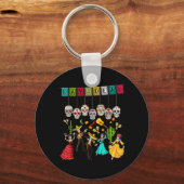 Día De Los Muertos Skelet - Mexicaanse Dag Van De Sleutelhanger (Voorkant)