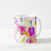 Dia De Los Muertos - Skeleton, Dog, Mexicaanse muz Koffiemok (Voorkant rechts)