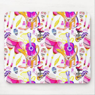 Dia De Los Muertos - Skeleton, Dog, Mexicaanse muz Muismat