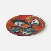 Dia de Los Muertos Skeleton Mariachi Trio Papieren Bordje (Gekanteld)