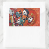 Dia de Los Muertos Skeleton Mariachi Trio Rechthoekige Sticker (Tas)