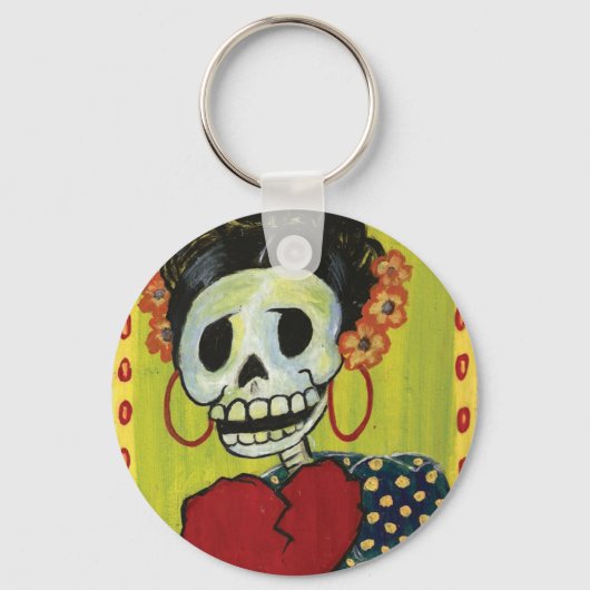 dia de los muertos skeleton sleutelhanger (Voorkant)