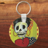 dia de los muertos skeleton sleutelhanger (Voorkant)