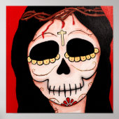 Dia de los Muertos Skeletons Jesus Print (Voorkant)