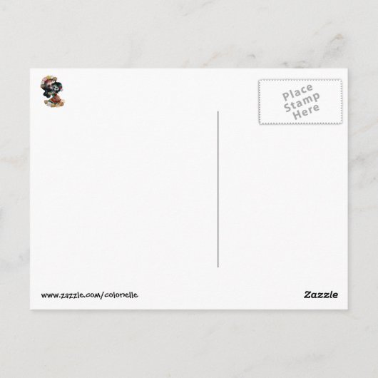 Dia de Los Muertos Skeletons Moeder en Dochter Briefkaart (Achterkant)