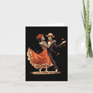 Dia de los Muertos Skeletten Dansen Mexicaanse Dag Kaart