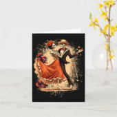 Dia de los Muertos Skeletten Dansen Mexicaanse Dag Kaart (Gele Bloem)