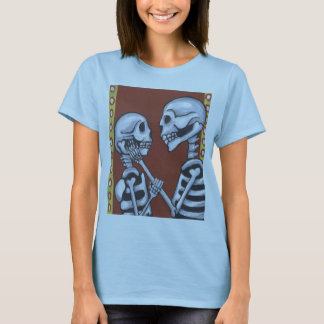 Dia de los muertos skeletten uit de liefde voor sh t-shirt