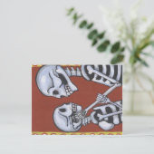 dia de los muertos skeletten uit liefde briefkaart (Staand voorkant)