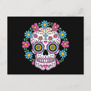 Dia de los Muertos Skull Briefkaart