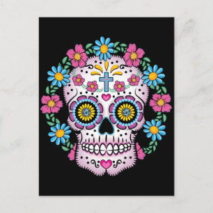 Dia de los Muertos Skull Briefkaart