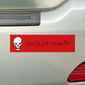 Dia de los Muertos skull Bumpersticker (Op auto)