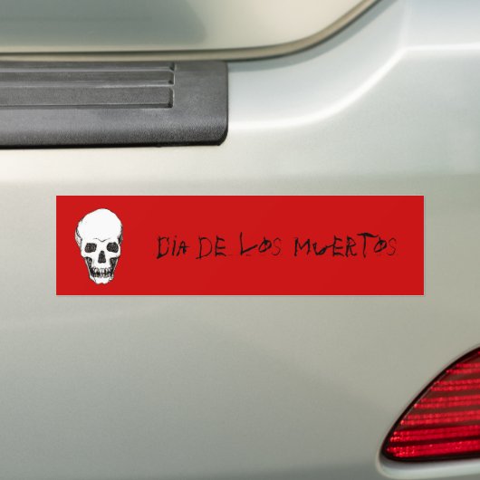 Dia de los Muertos skull Bumpersticker (Op auto)