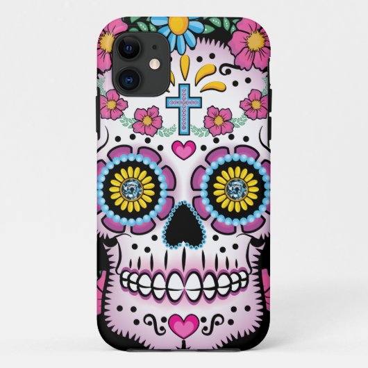 Dia de los Muertos Skull Case-Mate iPhone Case (Achterkant)