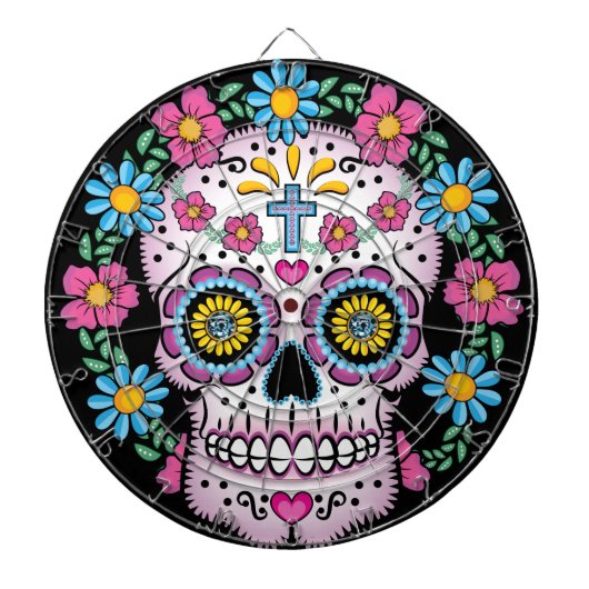 Dia de los Muertos Skull Dartbord (Voorkant)