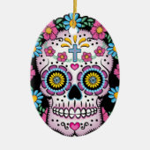 Dia de los Muertos Skull Keramisch Ornament (Voorkant)