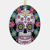 Dia de los Muertos Skull Keramisch Ornament (Rechts)