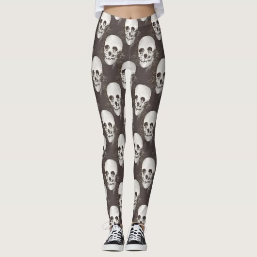 dia de los muertos skull leggings (Voorkant)