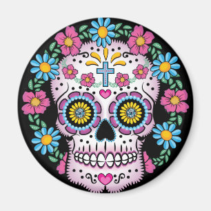 Dia de los Muertos Skull Magneet