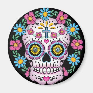 Dia de los Muertos Skull Magneet