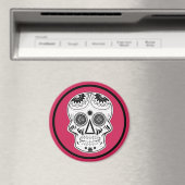 Dia de Los Muertos Skull Magnet (Insitu (Vaatwasser))
