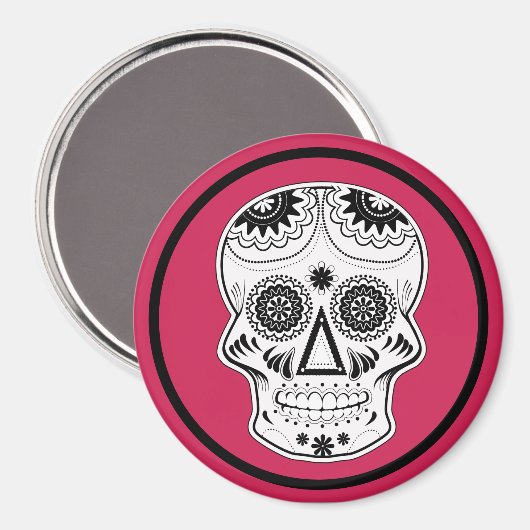 Dia de Los Muertos Skull Magnet (Voorkant / Achterkant)