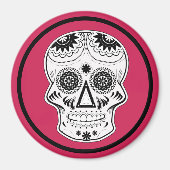 Dia de Los Muertos Skull Magnet (Voorkant)