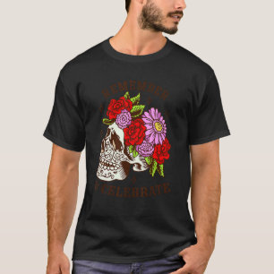 Dia De Los Muertos Skull Mask Rozen T-shirt