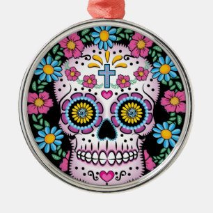 Dia de los Muertos Skull Metalen Ornament