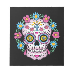 Dia de los Muertos Skull Notitieblok