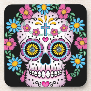 Dia de los Muertos Skull Onderzetter
