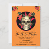 Dia De Los Muertos Skull Party Kaart (Voorkant)