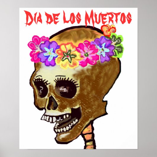 Dia de los Muertos skull Poster (Voorkant)