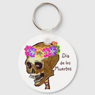 Dia de los Muertos skull Sleutelhanger
