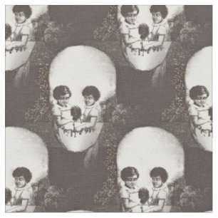 dia de los muertos skull stof