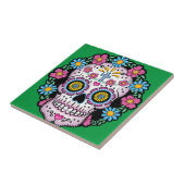 Dia de los Muertos Skull Tegeltje (Zijkant)
