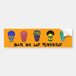 Dia de los Muertos skulls Bumpersticker