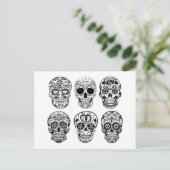 Dia de los Muertos Skulls (Dag van de dood) Briefkaart (Staand voorkant)