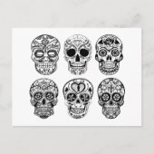 Dia de los Muertos Skulls (Dag van de dood) Briefkaart (Voorkant)