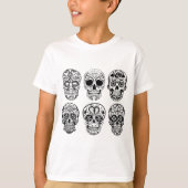 Dia de los Muertos Skulls (Dag van de dood) T-shirt (Voorkant)