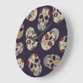 Dia de los Muertos Skulls Grote Klok (Hoek)