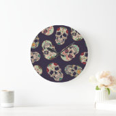 Dia de los Muertos Skulls Grote Klok (Huis)