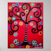 dia de los muertos skulls poster (Voorkant)