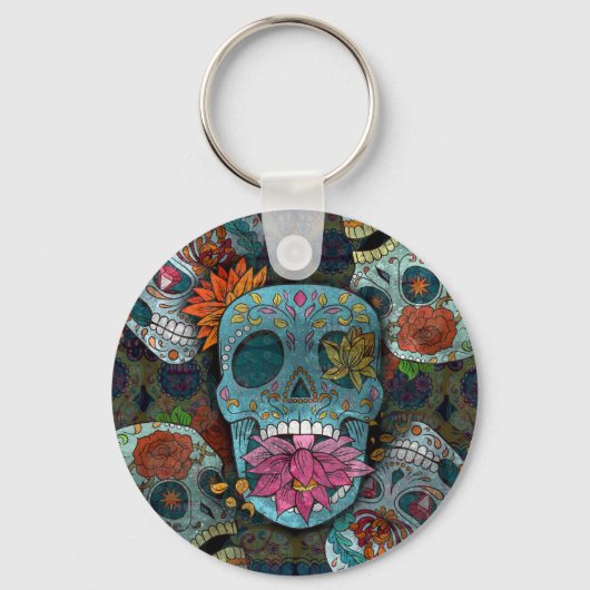 Dia De Los Muertos Sleutelhanger (Voorkant)
