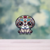 Dia de los Muertos Sloth Actief T-shirt Acryl Bord (Neutraal)
