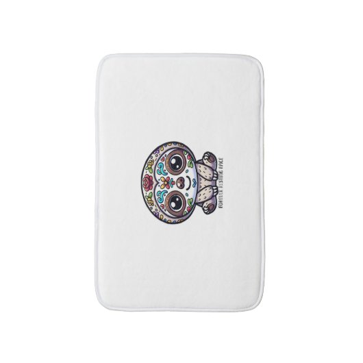 Dia de los Muertos Sloth Actief T-shirt Badmat (Voorkant Verticaal)